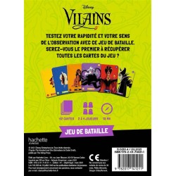 DISNEY VILAINS : Jeu de Cartes Bataille "C'est moi le plus Fort!"