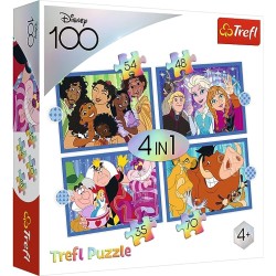 DISNEY - "De Gelukkige wereld van Disney" Puzzel 4 in 1