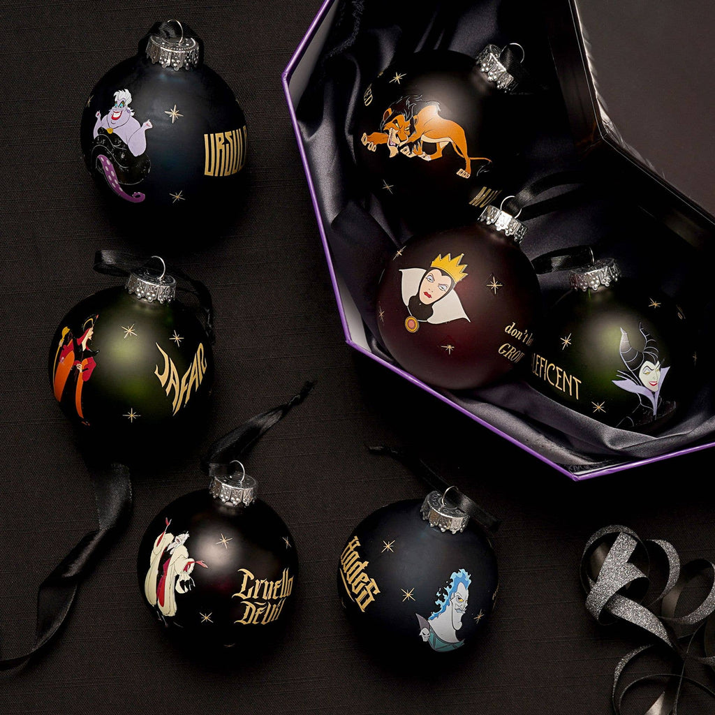 Set de 7 boules de Noël Disney - Méchants/ Vilains