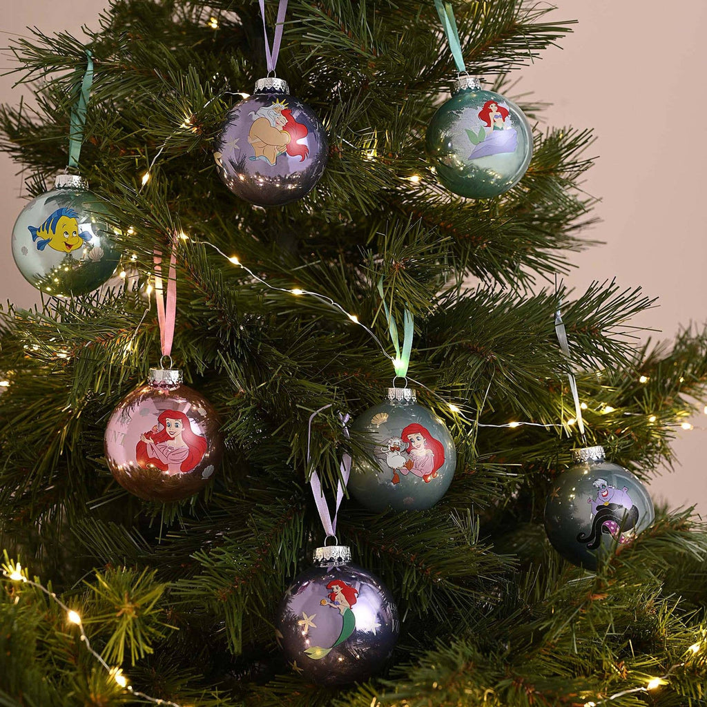 Disney Ensemble de 7 boules de Noël - La Petite Sirène.