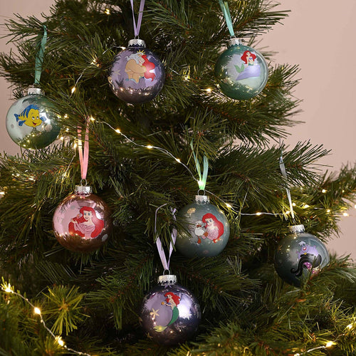 Disney Ensemble de 7 boules de Noël - La Petite Sirène.