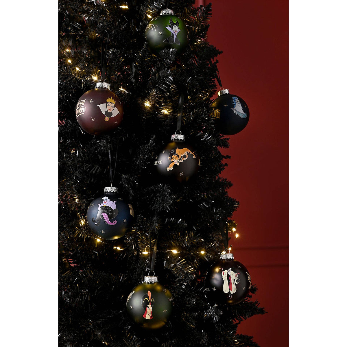 Set de 7 boules de Noël Disney - Méchants/ Vilains