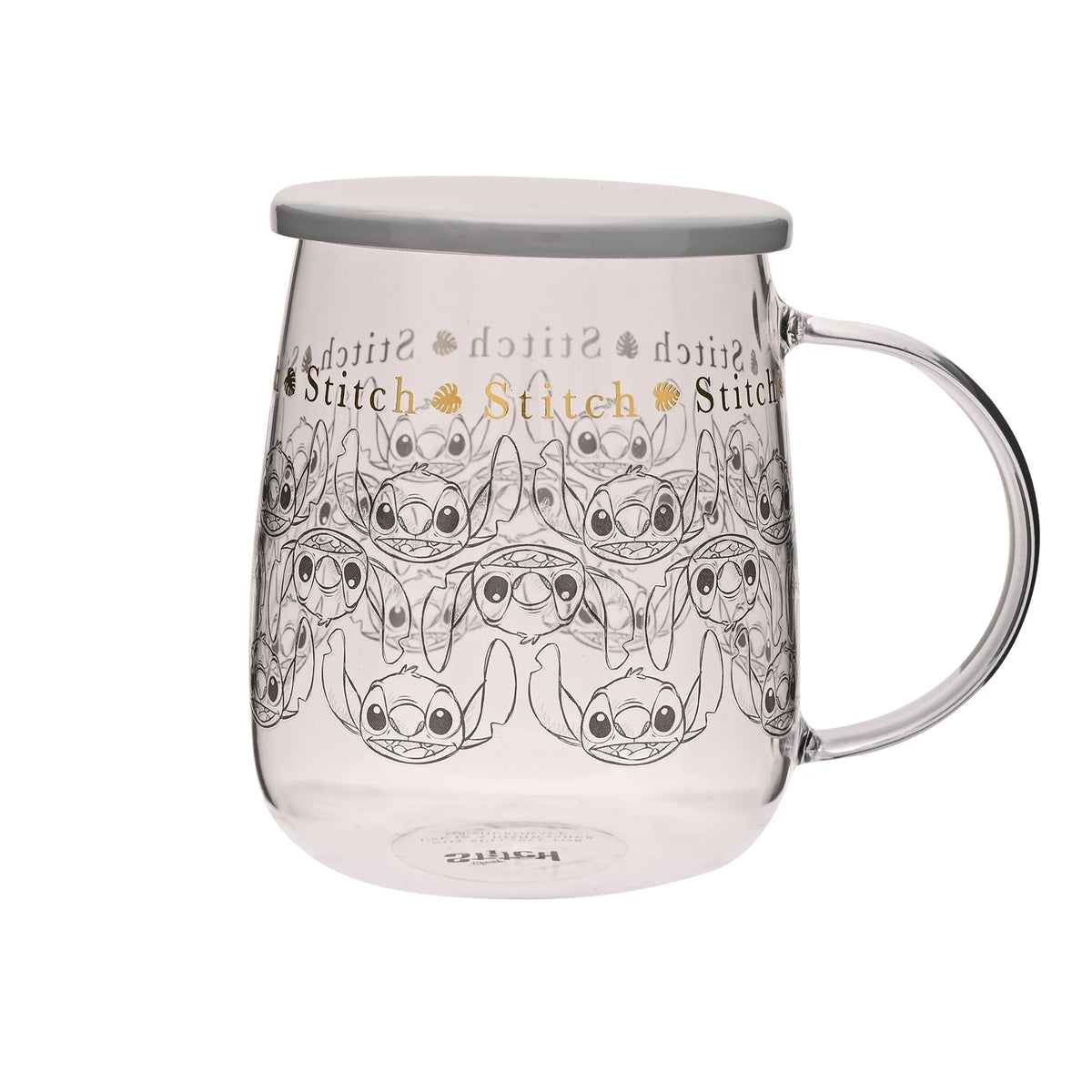 STITCH - Mug en verre avec couvercle 540 ml