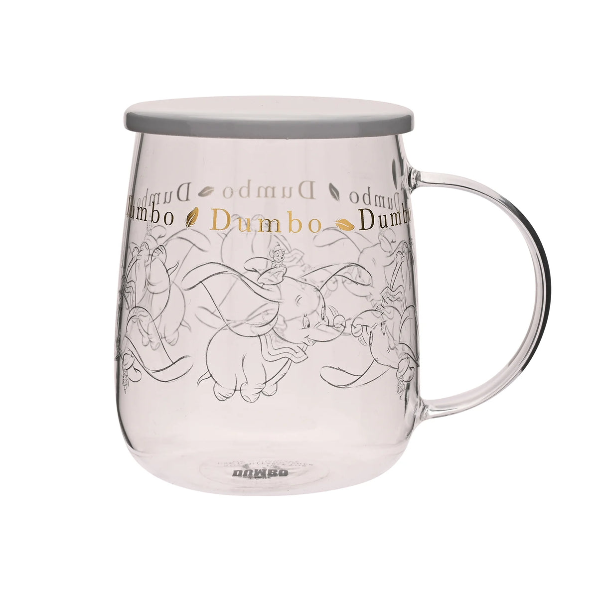 DUMBO - Mug en verre avec couvercle 540 ml