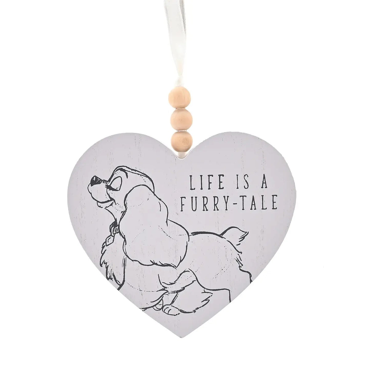 Plaque Cœur Chats & Chiens Disney - Life is a Furry-Tale
