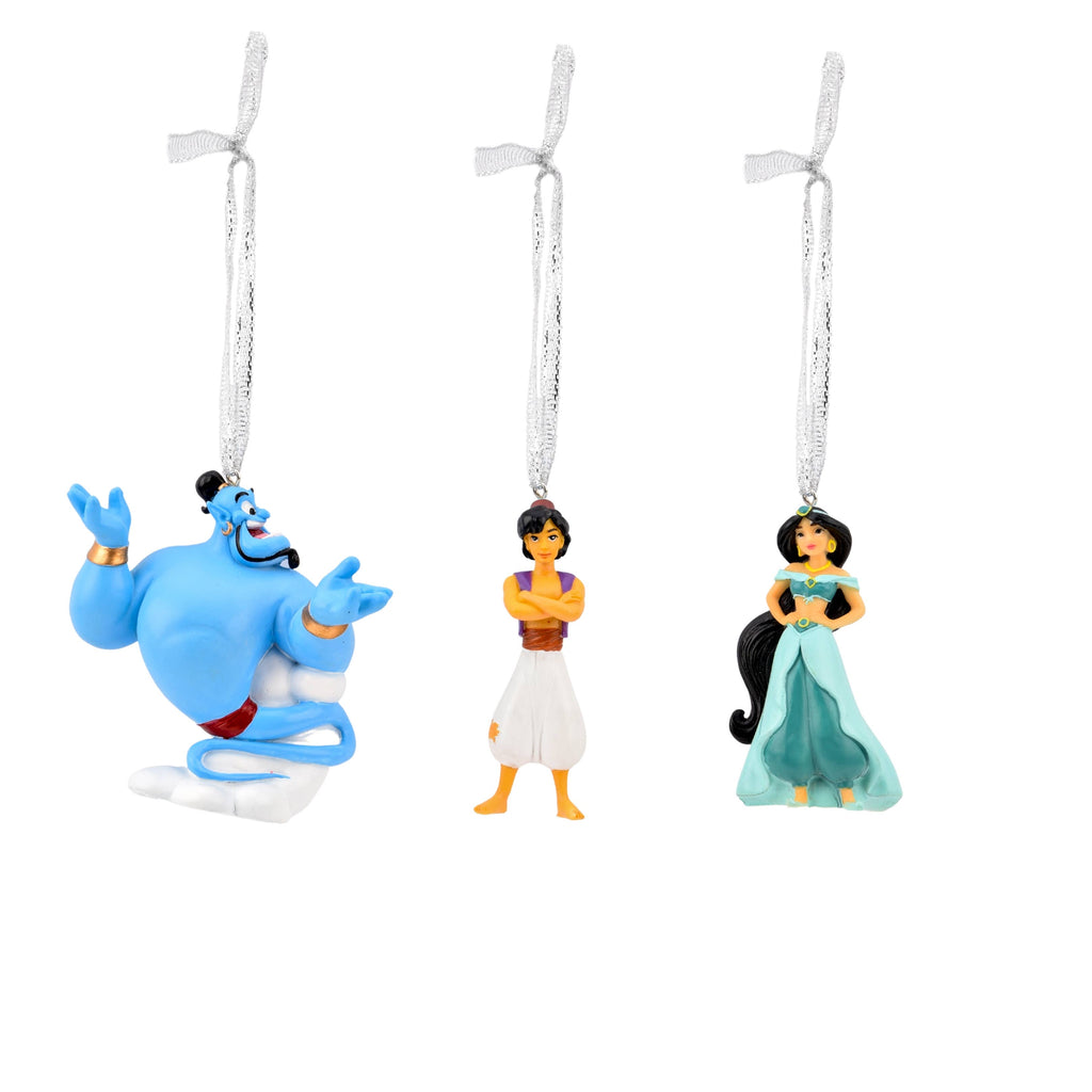 Disney Ensemble de 3 décorations suspendues Génie, Jasmine, Aladdin