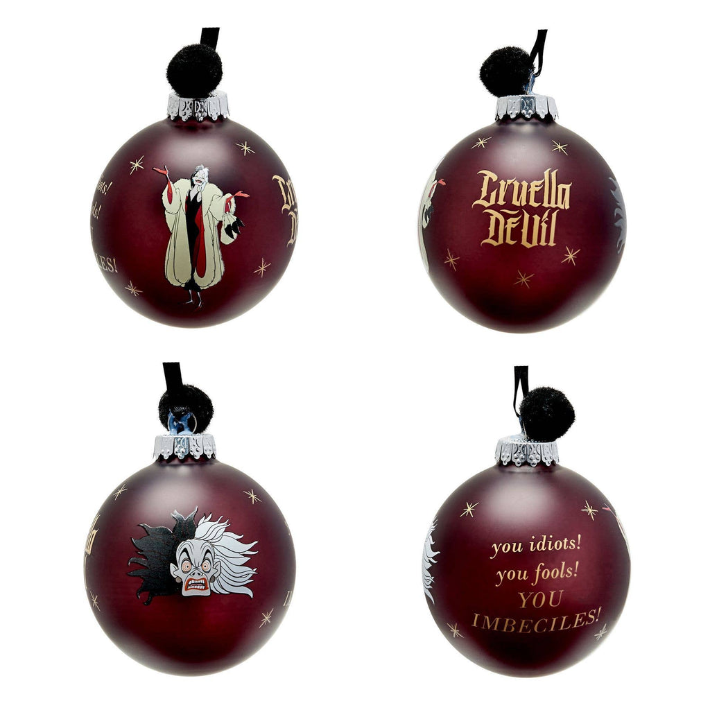 Set de 7 boules de Noël Disney - Méchants/ Vilains