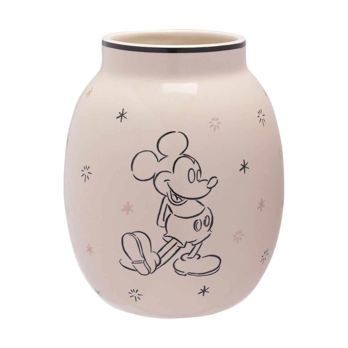 Vase Disney Mickey avec décor en feuille d'or