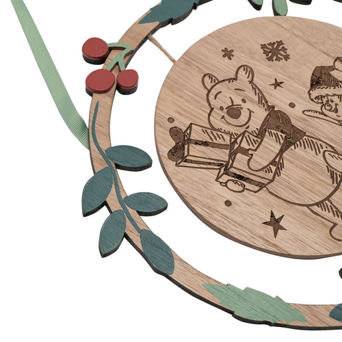 Plaque ronde suspendue Disney Winnie l’ourson Noël
