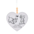 Plaque Cœur Chats & Chiens Disney - Amis  pour toujours