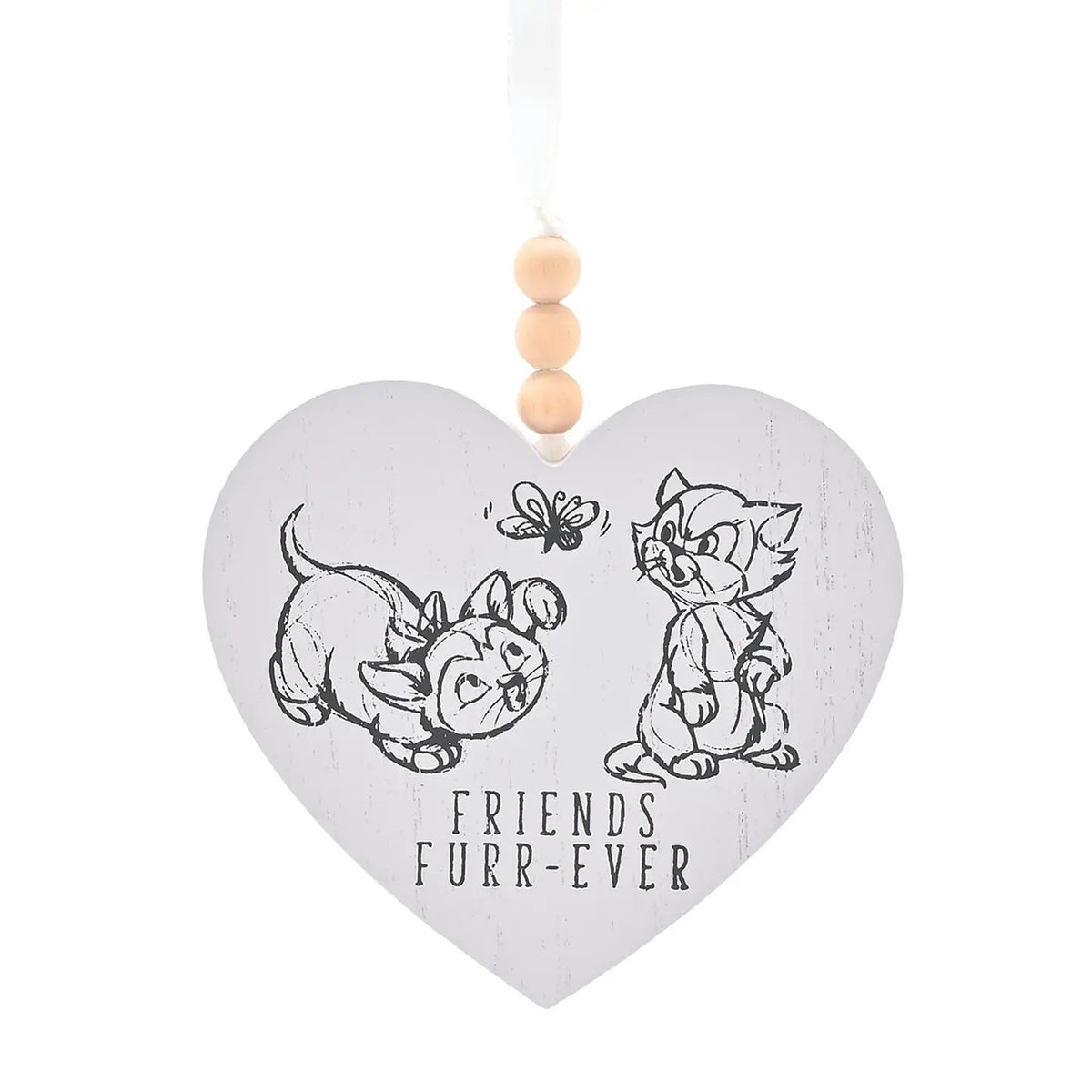 Plaque Cœur Chats & Chiens Disney - Amis  pour toujours