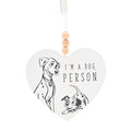 Plaque Cœur Chats & Chiens Disney - Je suis une personne à chiens