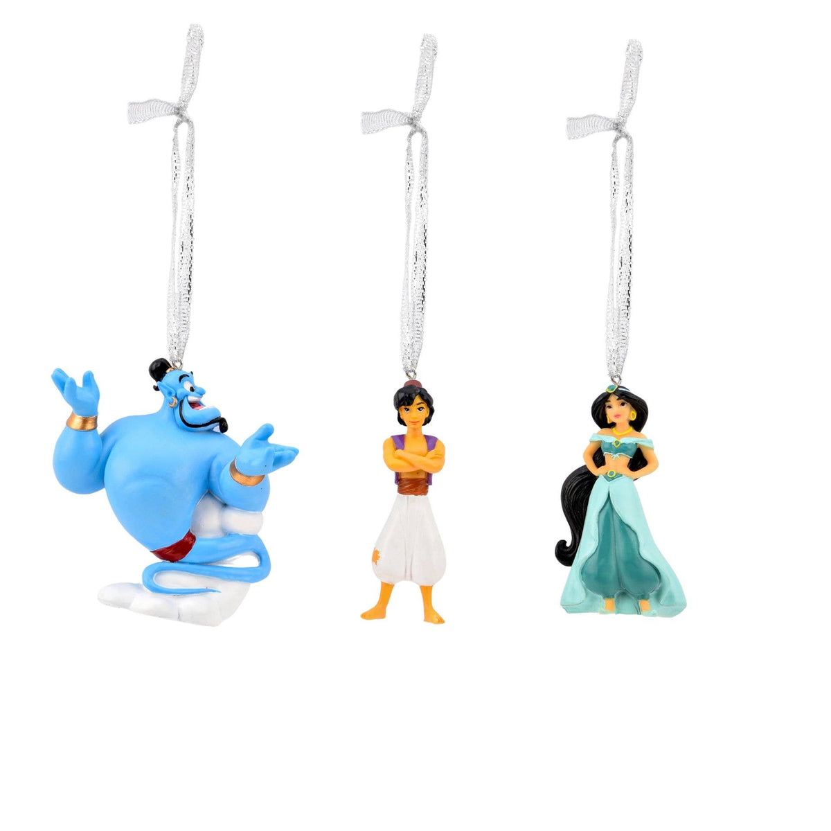 Disney Ensemble de 3 décorations suspendues Génie, Jasmine, Aladdin