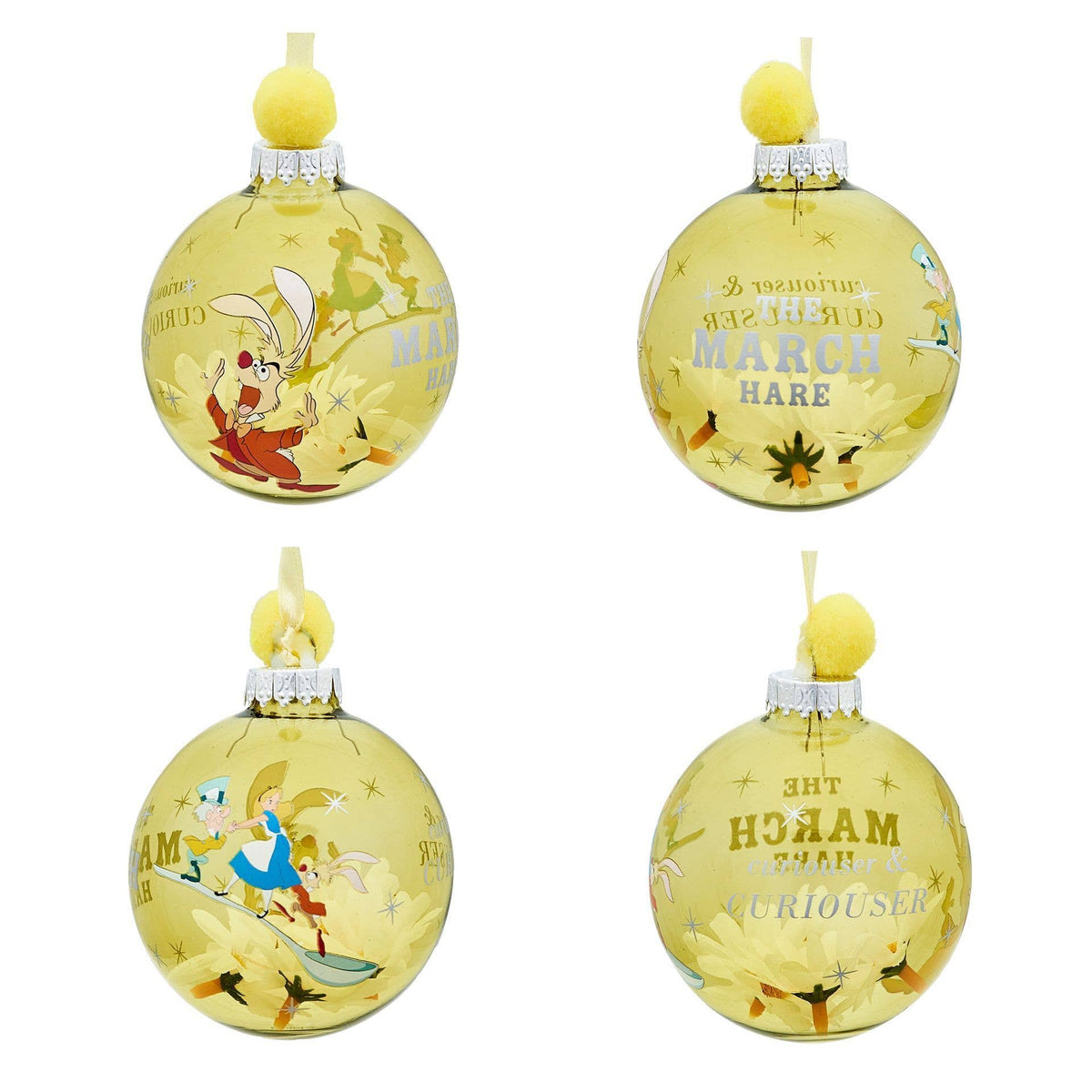 Set de 7 boules de Noël Disney - Alice au pays des merveilles