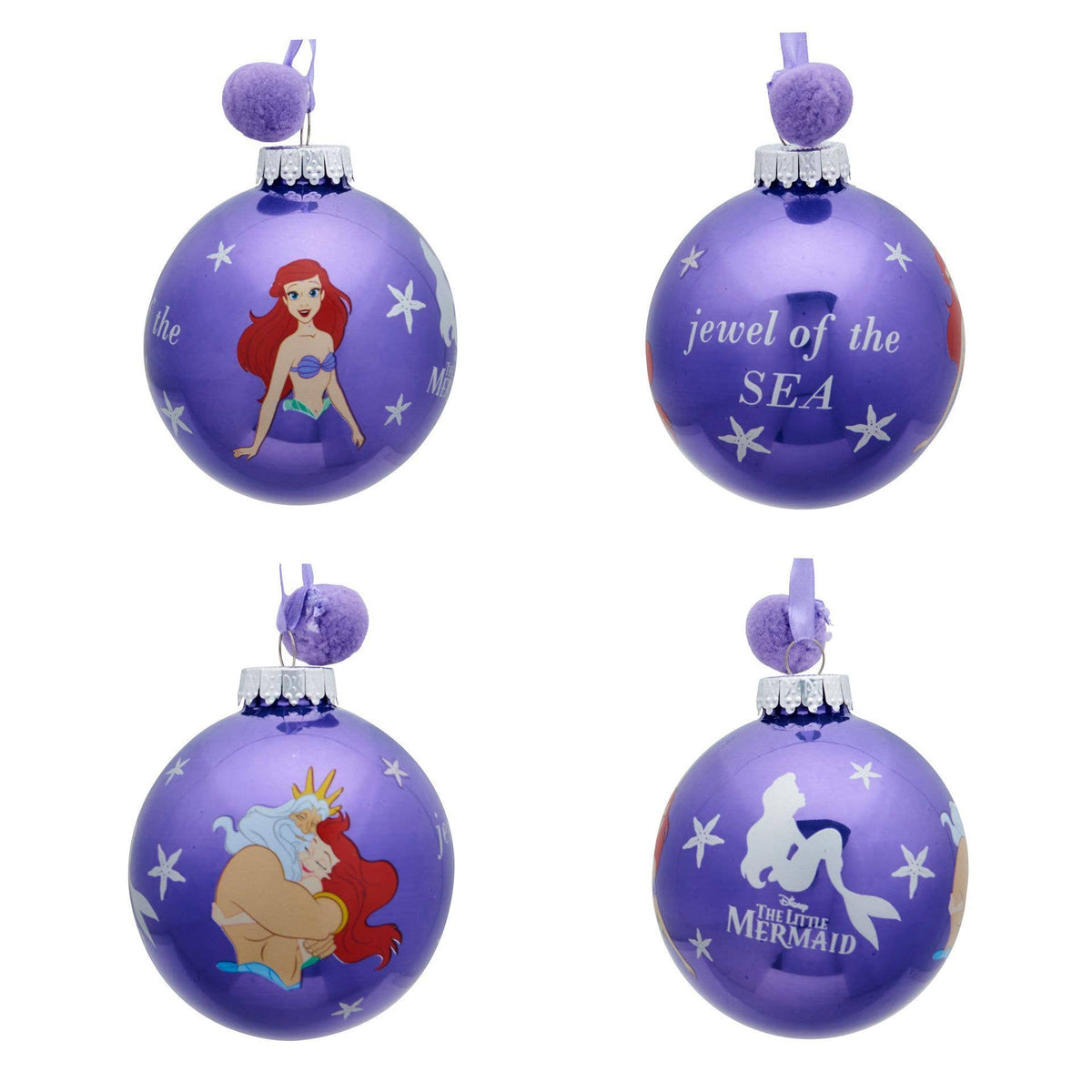 Disney Ensemble de 7 boules de Noël - La Petite Sirène.